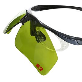 K2 Safety Safety Glasses KP-103B (Light Blue) – Flip-Up Prescription Compatible, UV & IR Protection